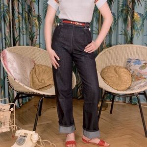 Vintage style Freddie’s of Pinewood Western winged jeans denim 26 small